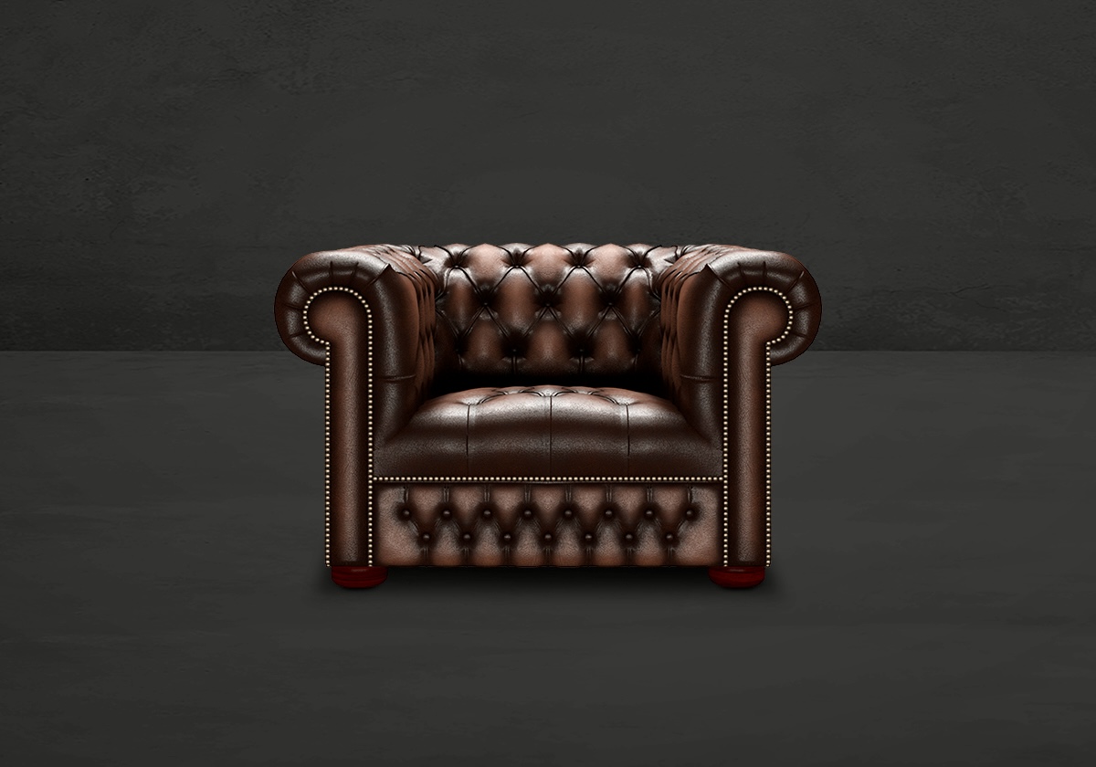 Linwood Chesterfield Sofa und Sessel – Bild 6