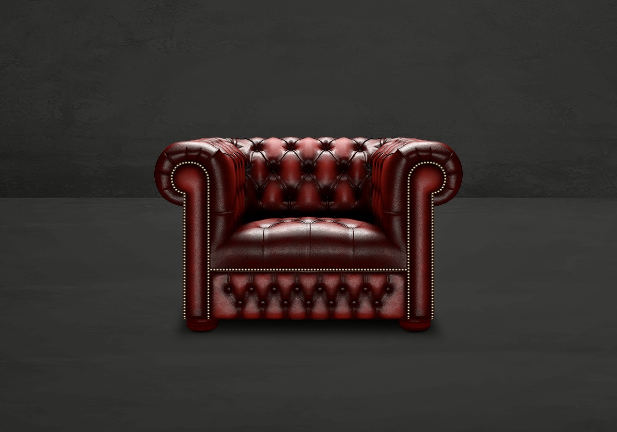 Linwood Chesterfield Sofa und Sessel – Bild 4